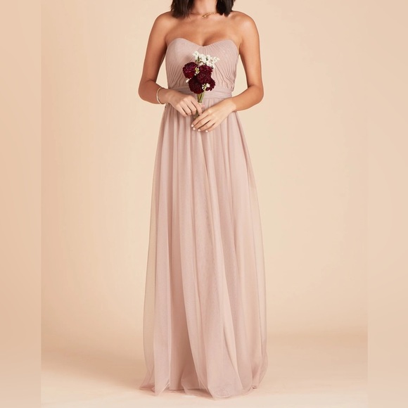 Birdy Grey Sandy Taupe Tulle Tan Strapless Christina Convertible Formal Dress - Picture 8 of 15